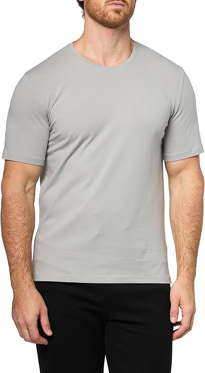 Men's Mix&Match Crewneck Cotton Lounge T-Shirt-Cashmere Grey