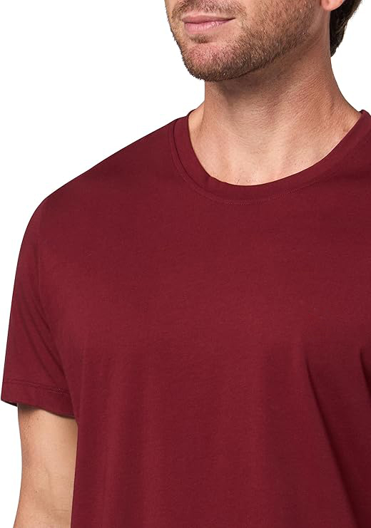 Men's Mix&Match Crewneck Cotton Lounge T-Shirt-Merry Red - Image 2
