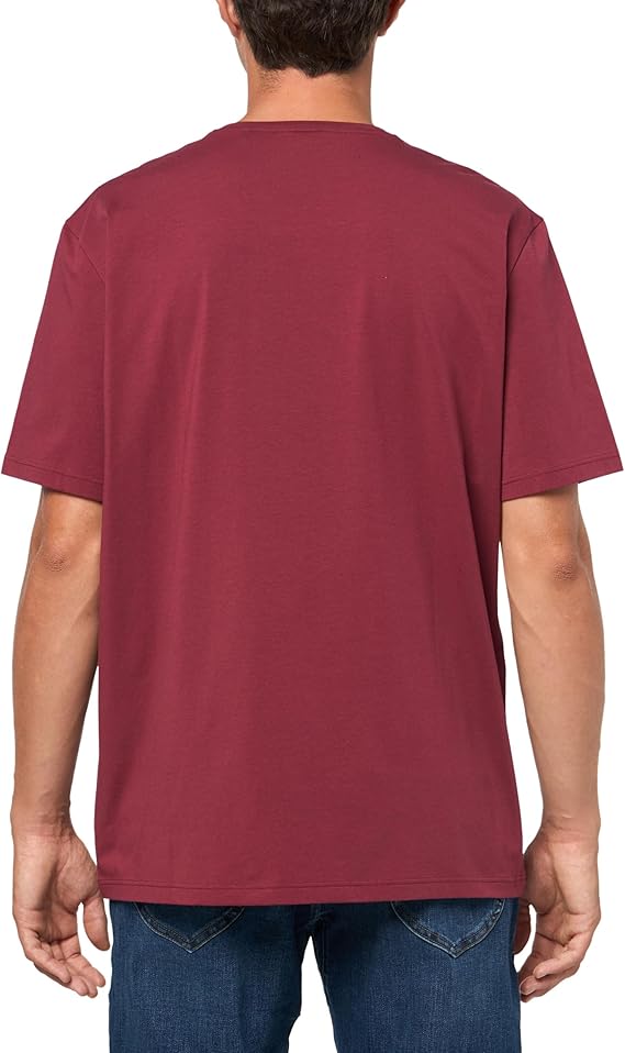 Men's Mix&Match Crewneck Cotton Lounge T-Shirt-Black Cherry - Image 3