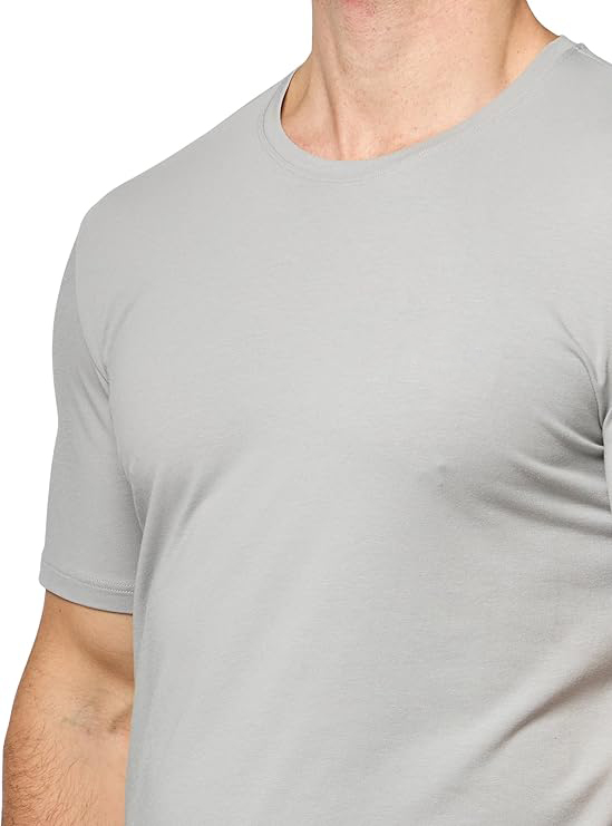 Men's Mix&Match Crewneck Cotton Lounge T-Shirt-Cashmere Grey - Image 2