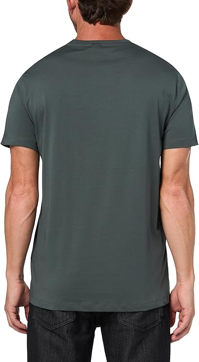 Men's Mix&Match Crewneck Cotton Lounge T-Shirt-Dark Olive - Image 3